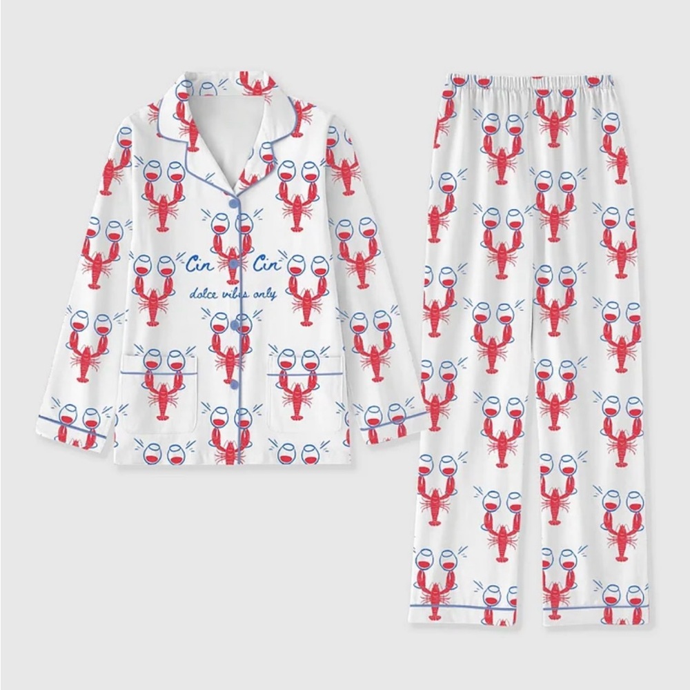 Women’s new lobster print pajamas